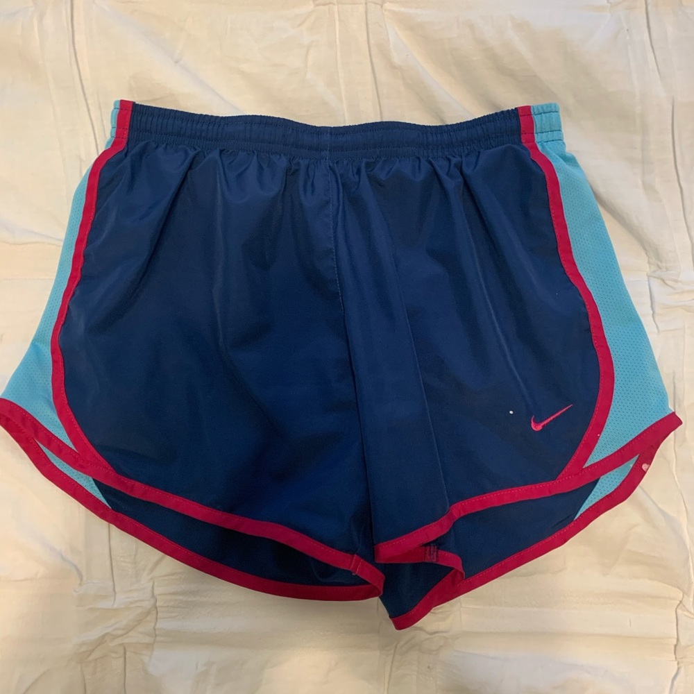 blue and nike nike athletic shorts!